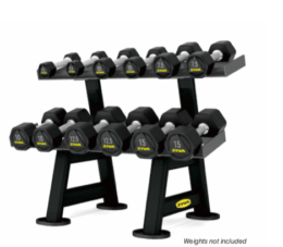 FDL - ZIVA Performance 2-Tier 6 Pair Hexagon Dumbbell Rack