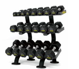 FDL - ZIVA Performance 3-Tier 10 Pair Hexagon Dumbbell Rack