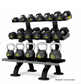 FDL - ZIVA Performance 3-Tier 10 Pair Hexagon Dumbbell Rack