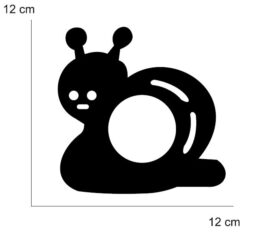 VINILO CARACOL PARA CONO (MEDIDA 12 X 12 CM) NEGRO