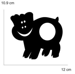 VINILO CERDITO PARA CONO (MEDIDA 10,90 X 12 CM) NEGRO