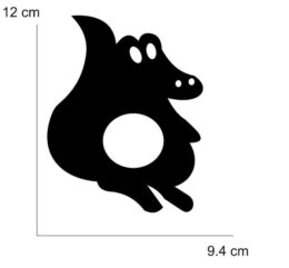 VINILO COCODRILO PARA CONO (MEDIDA 12 X 9,40 CM) BLANCO