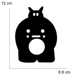 VINILO HIPOPOTAMO PARA CONO (MEDIDA 12 X 8,80 CM) BLANCO