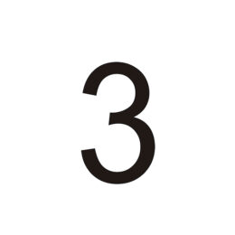 VINILO Nº 3 PARA CONO (MEDIDA 7,80 X 12,90 CM) BLANCO