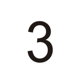 VINILO Nº 3 PARA CONO (MEDIDA 7,80 X 12,90 CM) NEGRO