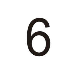 VINILO Nº 6 PARA CONO (MEDIDA 7,90 X 12,90 CM) BLANCO