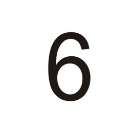 VINILO Nº 6 PARA CONO (MEDIDA 7,90 X 12,90 CM) NEGRO