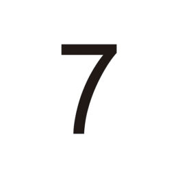 VINILO Nº 7 PARA CONO (MEDIDA 7,70 X 12,50 CM) NEGRO