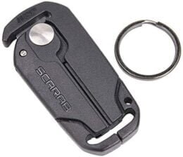 AMAZ - ASP - CUTER (HOJA EMPOTRADA POR SEGURIDAD, ENGANCHE PARA LLAVERO O CHALECO) CORTA BRIDAS, CINTURON DE SEGURIDAD ETC...