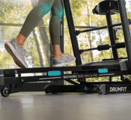 CECOTEC - Cinta de Correr Plegable DrumFit WayHome 1600 Obelia Pro. 1500 W, Velocidad Ajustable, Inclinación Motorizada, Superficie de 130x42 cm, Sistema Amortiguación, Pantalla, Cinturón de masaje - Imagen 5
