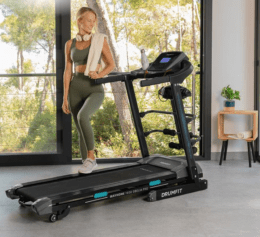 CECOTEC - Cinta de Correr Plegable DrumFit WayHome 1600 Obelia Pro. 1500 W, Velocidad Ajustable, Inclinación Motorizada, Superficie de 130x42 cm, Sistema Amortiguación, Pantalla, Cinturón de masaje - Imagen 3
