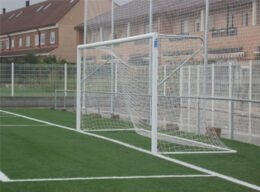 EURON - PORTERÍA DE ALUMINIO FÚTBOL 11 EMPOTRADA CON ARQUILLOS SUPERIORES- EFPA009 EFPA012