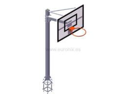 EURON - CANASTA EUROSCHOOL MINIBASKET CON PLACA V-1,65 M- EB030 EB031
