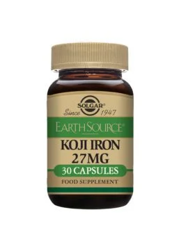 Earth Source® Koji Iron Food Fermented 27 mg - 30 Cápsulas vegetales