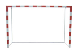 JUEGO DE 2 PORTERÍAS F.SALA/BALONMANO METÁLICAS TRASLADABLES 80X80MM CON BASE DE TUBO REDONDO