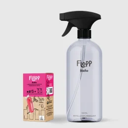 ECOFLOPP - Baños – Kit inicial Botella + 2 cápsulas + 10 cajas de 2 unidades
