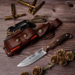 Comanche - Cuchillo de Caza Nogal NESS WOLF CUDEMAN + Kit Supervivencia