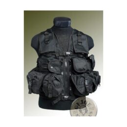 CHALECO TACTICO "9 BOLSILLOS MILTEC" COLOR NEGRO