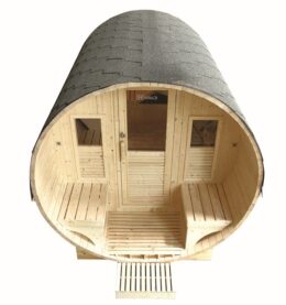 Sauna exterior vapor para jardin Gaia Luna (máximo 6 plazas) con cromoterapia - Tratamiento antihumedad - Imagen 5