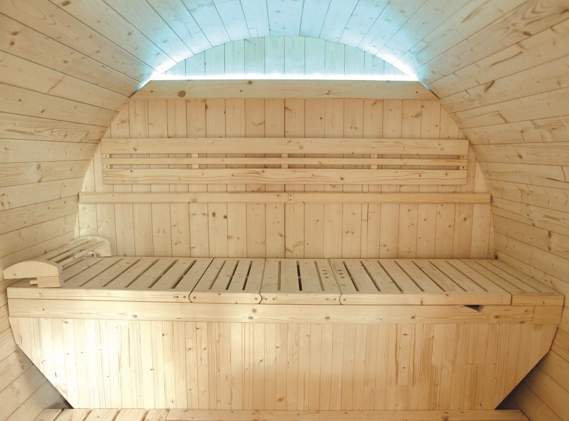 Sauna exterior vapor para jardin Gaia Luna (máximo 6 plazas) con cromoterapia - Tratamiento antihumedad - Imagen 14