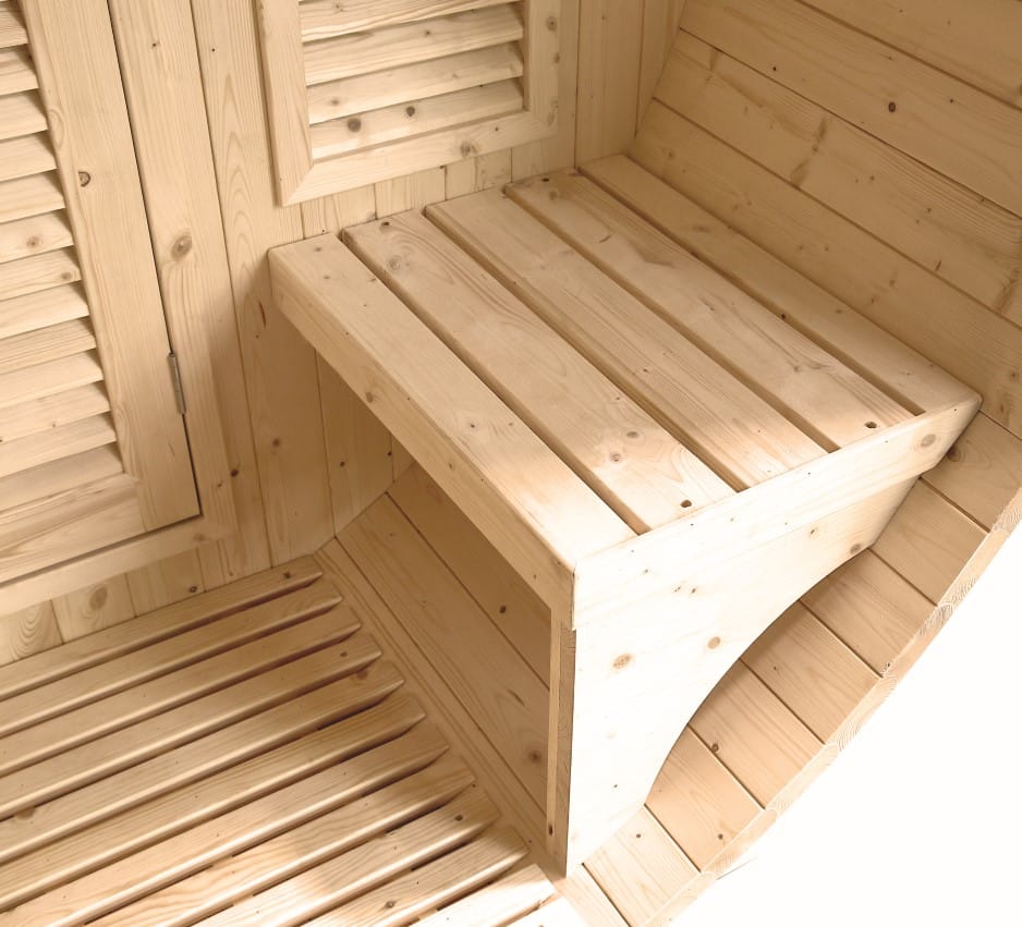 Sauna exterior vapor para jardin Gaia Luna (máximo 6 plazas) con cromoterapia - Tratamiento antihumedad - Imagen 9