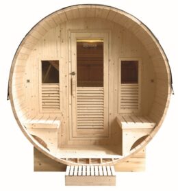 Sauna exterior vapor para jardin Gaia Luna (máximo 6 plazas) con cromoterapia - Tratamiento antihumedad - Imagen 4
