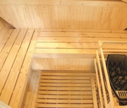Sauna exterior vapor para jardin Gaia Luna (máximo 6 plazas) con cromoterapia - Tratamiento antihumedad - Imagen 15