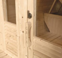 Sauna exterior vapor para jardin Gaia Luna (máximo 6 plazas) con cromoterapia - Tratamiento antihumedad - Imagen 10