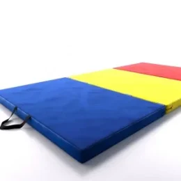 TRIPLE COLCHÓN DE GIMNASIA DE SEGURIDAD Y ESCALERA GRANDE PLEGABLE 195X120X10 CM - Imagen 3