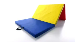 TRIPLE COLCHÓN DE GIMNASIA DE SEGURIDAD Y ESCALERA GRANDE PLEGABLE 195X120X10 CM