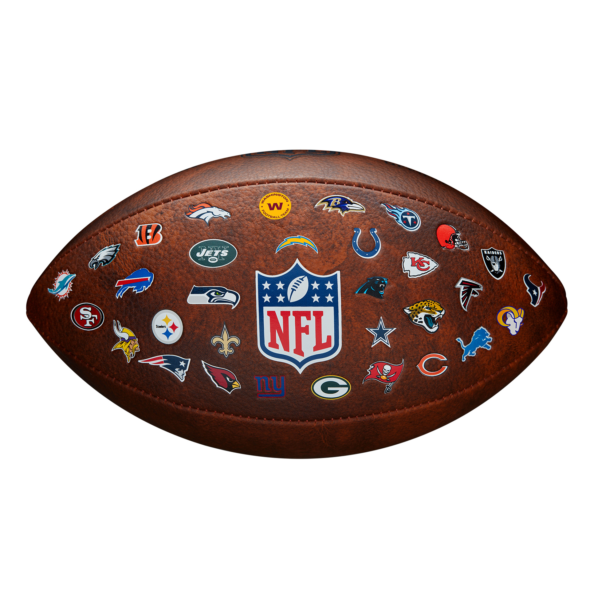 BALÓN FÚTBOL AMERICANO WILSON NFL OFF THROWBACK 32 TEAM - Imagen 3