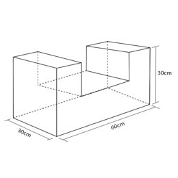 FIGURA MINIASIENTO RECTO 30X60X30CM - Imagen 2