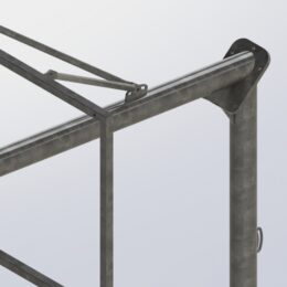 JGO CANASTAS GALVANIZADAS BALONCESTO MONOTUBO NEW TUBO 114 MM FIJAS CON BASE ANCLAJE-SIN TABLERO,ARO - Imagen 6