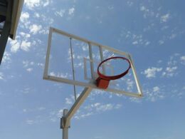 JUEGO DE 2 CANASTAS BALONCESTO DELUXE MONOTUBO FIJAS CON BASE PARA ANCLAJE -SIN TABLERO NI ARO- - Imagen 4