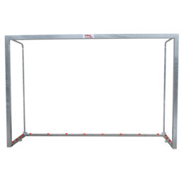 JUEGO PORTERÍAS GALVANIZADAS FÚTBOL SALA/BALONMANO METÁLICAS TRASLADABLES 80X80MM CON BASE 80X40MM - Imagen 3