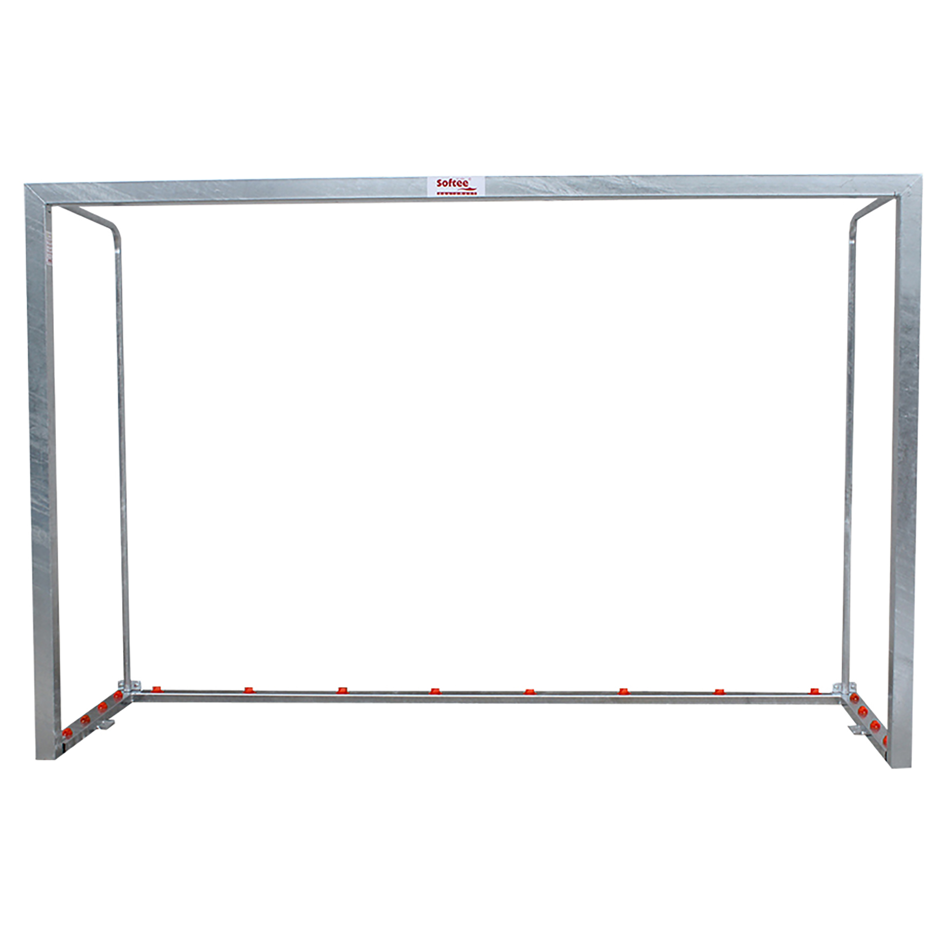 JUEGO PORTERÍAS GALVANIZADAS FÚTBOL SALA/BALONMANO METÁLICAS TRASLADABLES 80X80MM CON BASE 80X40MM - Imagen 3
