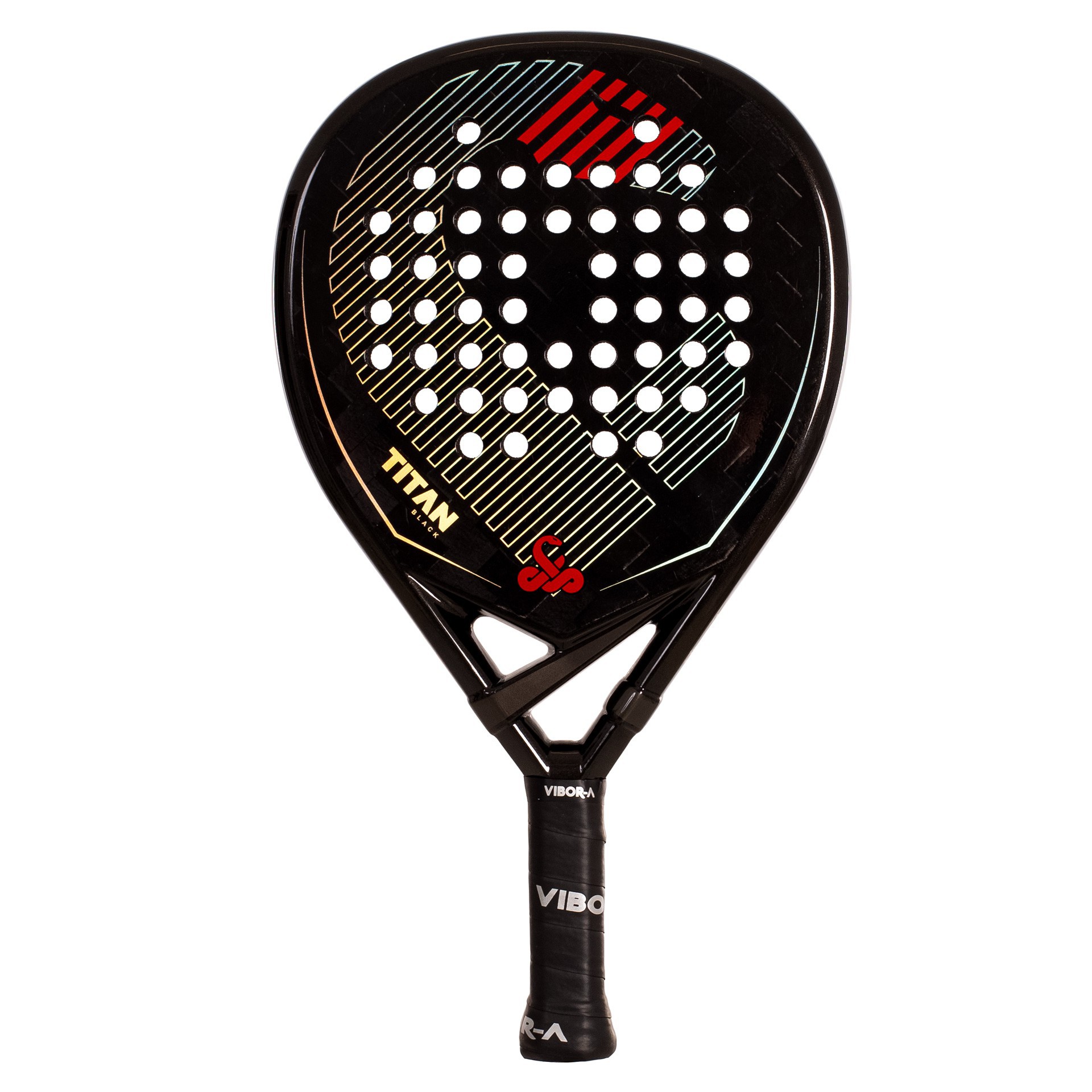 PACK PALA DE PÁDEL VIBOR-A TITAN 15K BLACK TWILL - Imagen 4