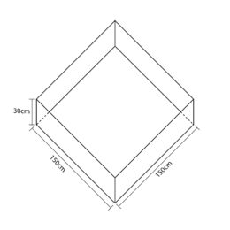 SUELO DE LONA PVC PARA PISCINA CUADRADA DE 150X150CM - Imagen 3