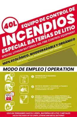 ECOFIRE® - Extintor de Incendios Green 40L Ecofire - Imagen 4