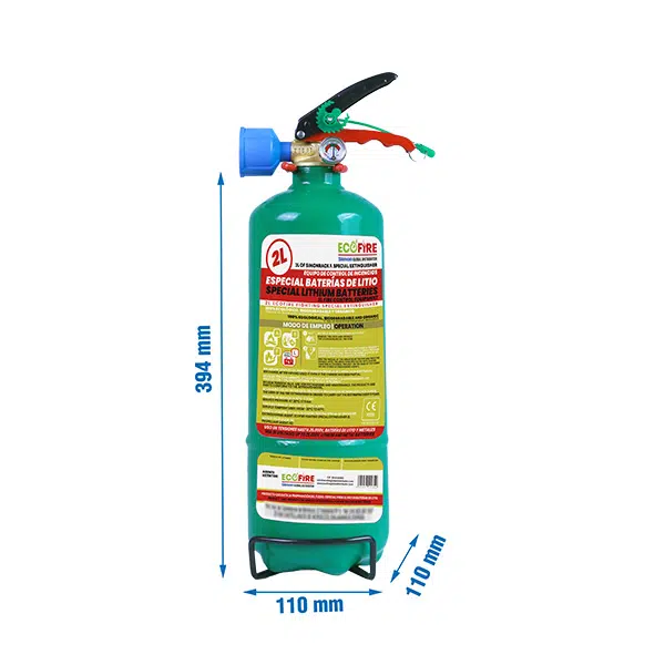 ECOFIRE® - Extintor de incendios Green 2L. + Soporte - Imagen 2
