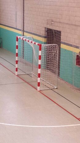 JUEGO PORTERÍAS ALUMINIO BALONMANO-FÚTBOL SALA 80X80 TRASLADABLES CON BASE TUBO REDONDO - Imagen 4