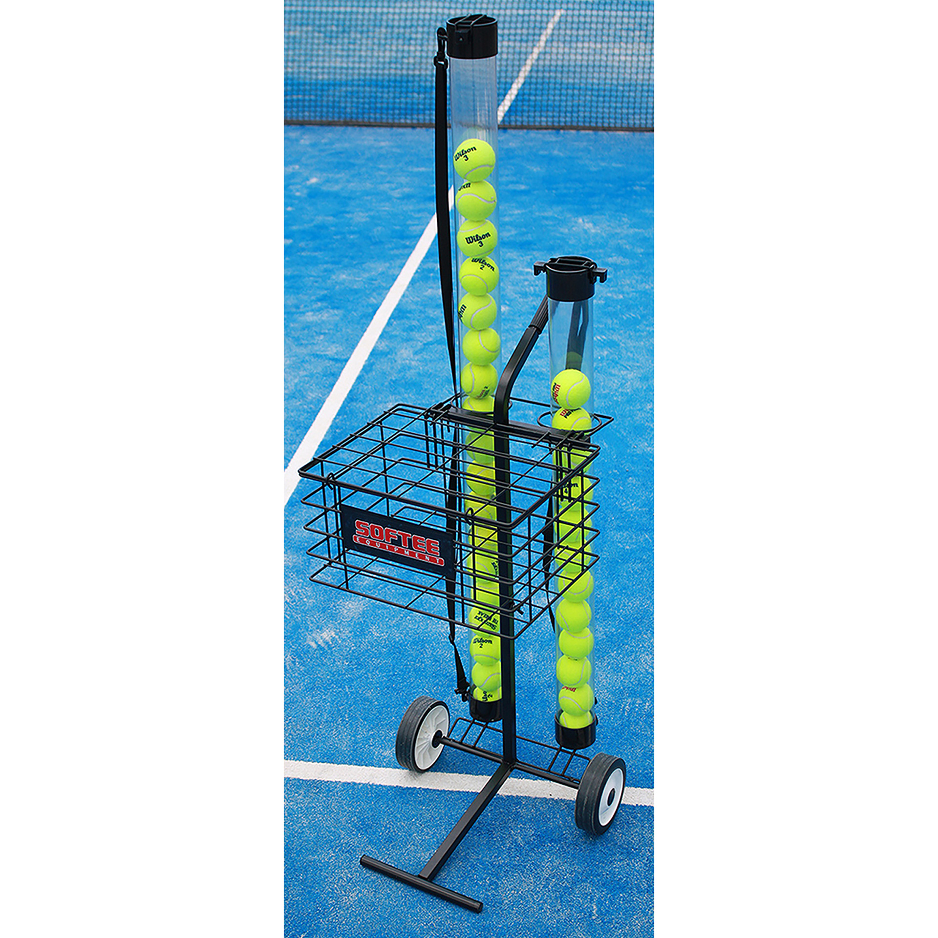 CARRO PORTAPELOTAS TENIS/PÁDEL 80 PELOTAS SOFTEE - Imagen 5