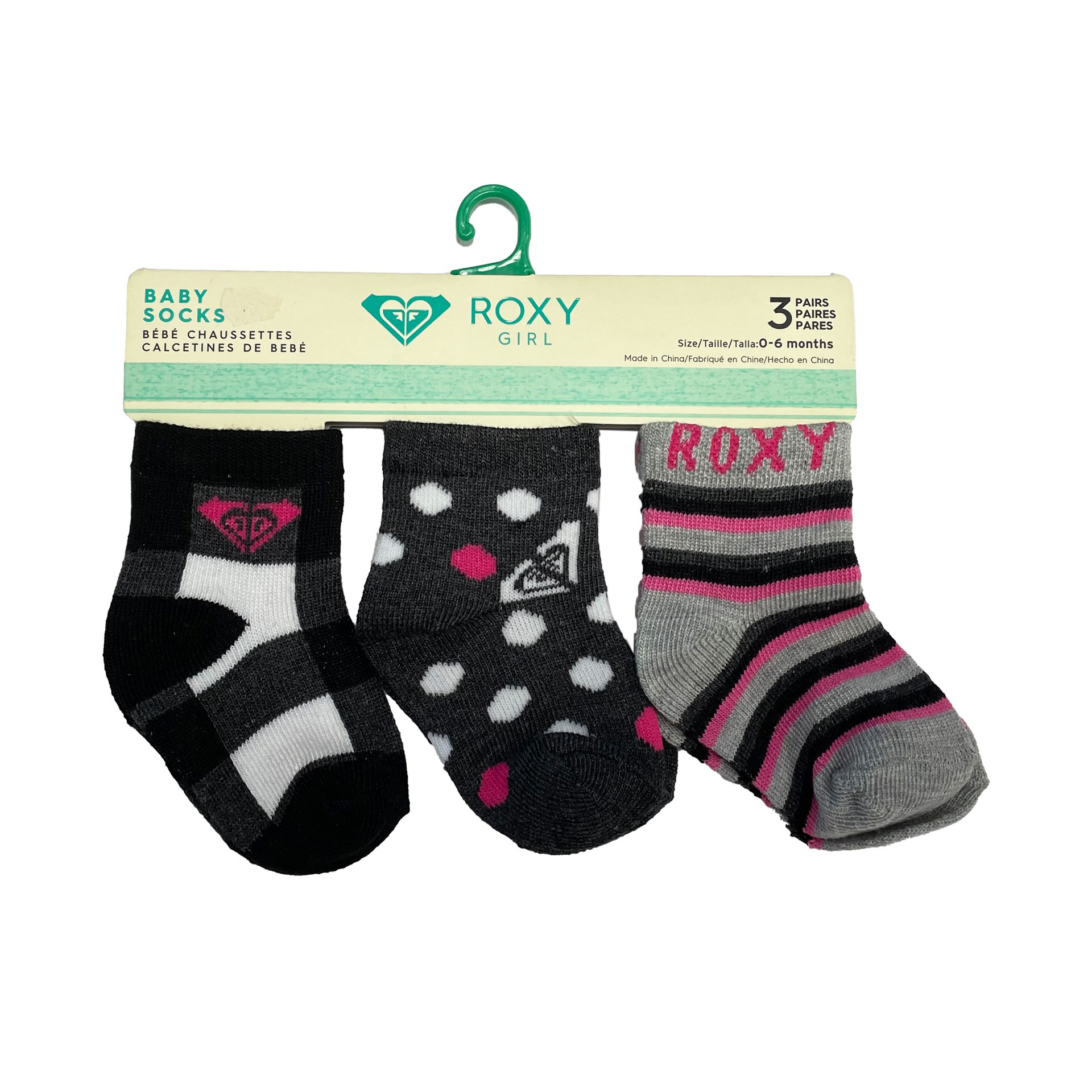 PACK 3 CALCETINES BEBÉ ROXY INSIDE SPARK LOGO 66092T - Imagen 2