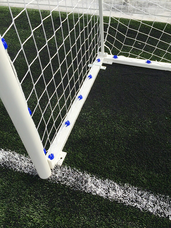 JUEGO PORTERÍAS FÚTBOL 11 METÁLICAS TRASLADABLES TUBO 100 MM REGLAMENTARIAS - Imagen 3