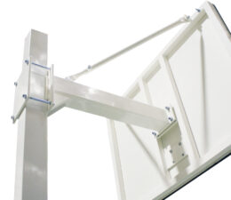 JUEGO DE 2 CANASTAS MINIBASKET DELUXE MONOTUBO TUBO 100 FIJAS CON BASE PARA ANCLAJE -SIN TABLERO NI ARO- - Imagen 4